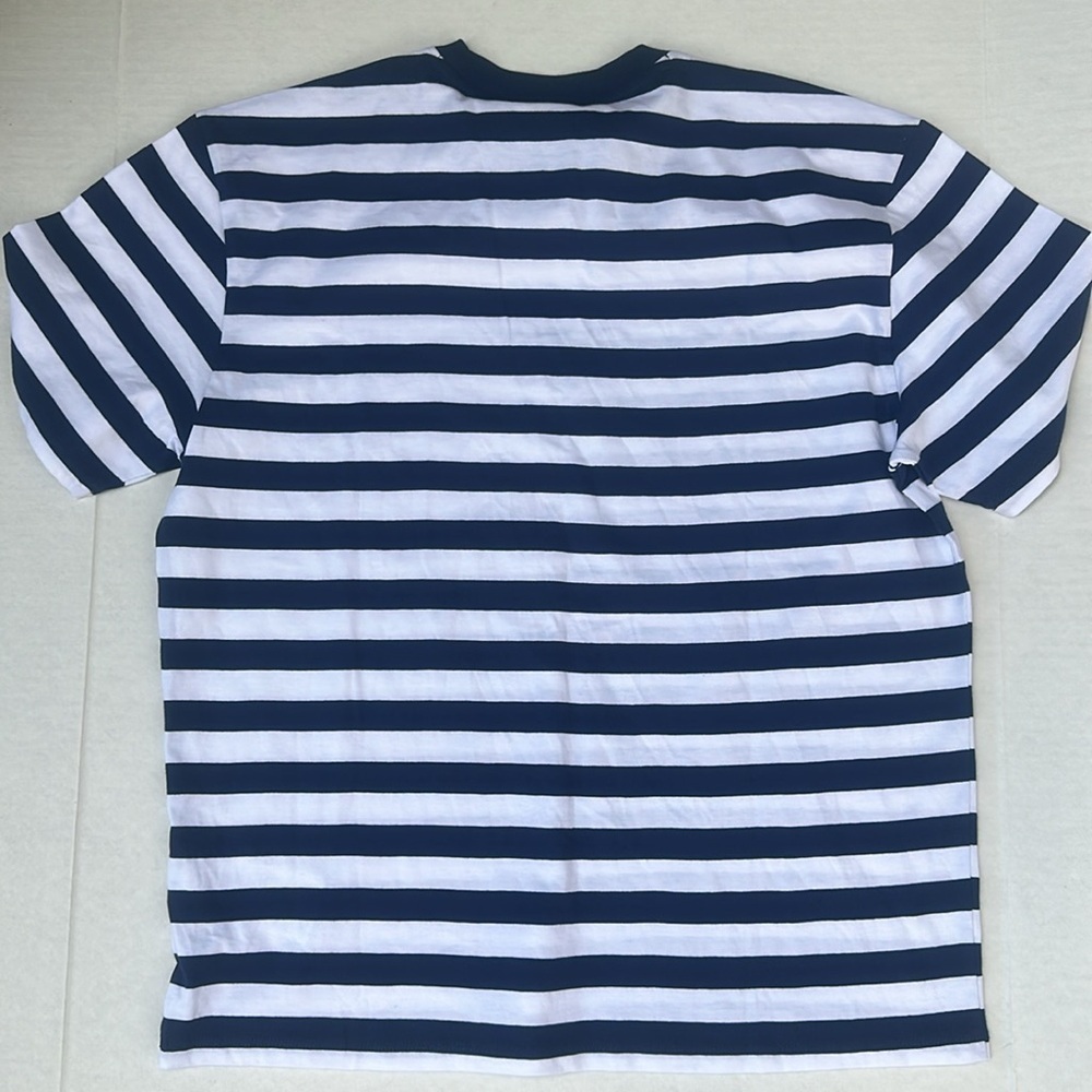 New GUESS ORIGINALS Striped Logo Tee SZ S - Picture 4 of 4